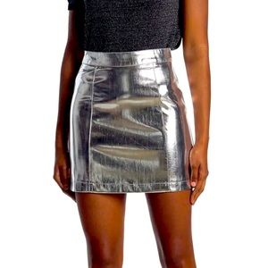 Topshop Metallic Skirt